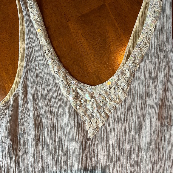 Sigrid Olsen Silk and Sequin Camisole Tank Top Size 6 - Picture 6 of 16